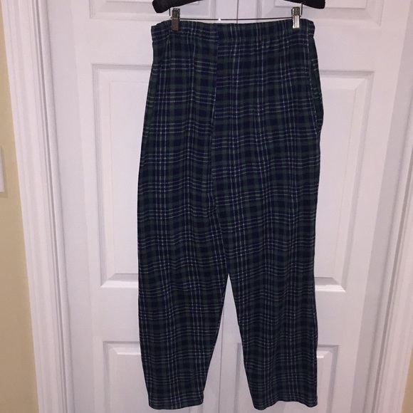 Izod Sleepwear Men’s PJ Lounge Pants Green Box Plaid Size Large - Picture 5 of 9